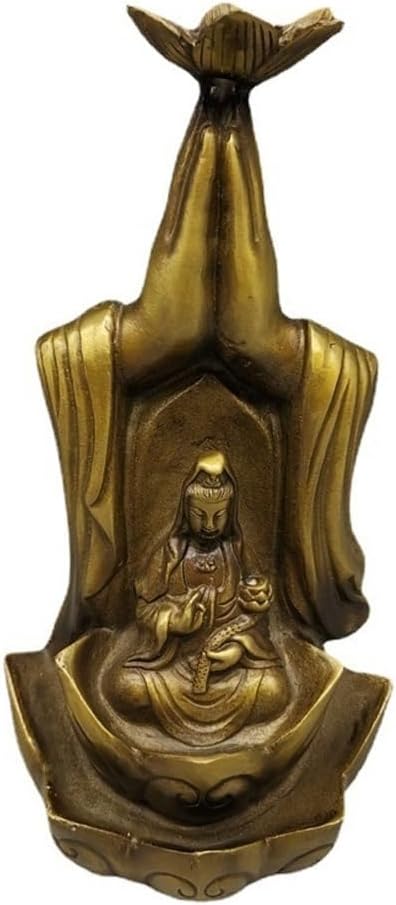 Incense Holder Backflow Incense Guanyin Incense Rack Ornament Brass Incense Rack Incense Holder Zen Ornament Incense Burner Waterfall