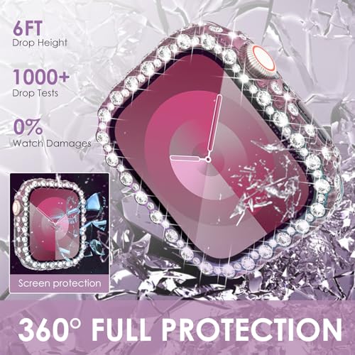 Coque étanche Apple Watch 41mm évite rayures eau ecran strass