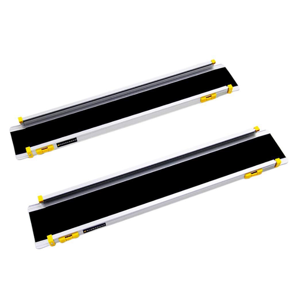 Rampa de Silla de Ruedas telescópica Ajustable, rampa de Silla de Ruedas con Movilidad portátil con asa de Transporte y Bolsa de Viaje,7FT