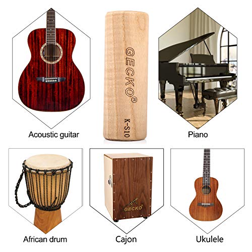 image for PARDUS GECKO Maracas Sand Hammer Percussion Shaker Instrument, Wooden 