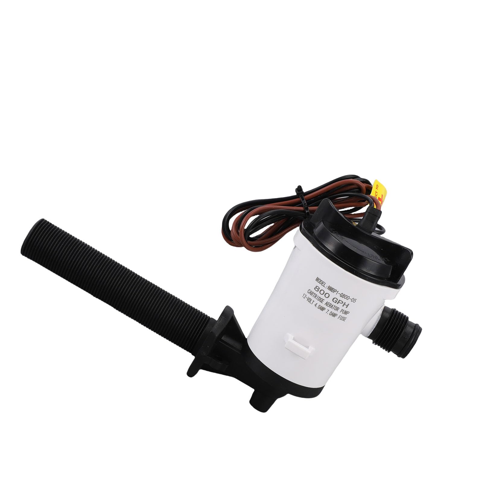 Jiawu Pompa per Pozzo del Vivo 800GPH Aeratore Sommergibile per Serbatoio Esca 12V, Pompa di Sentina per Barca Marina in ABS Ad Alto Flusso con Protezione Accensione