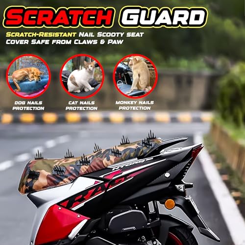 Image of Scooty Dog Protection Seat Cover for Suzuki Avenis - Protect Seat from Animals Sleeping, Climbing & Scratching, Canvas Inside Cotton Layer with Triple Stitched Bottom Elastic