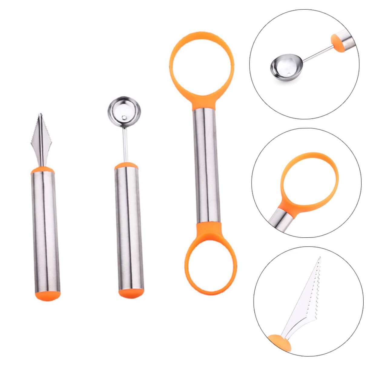Unomor Fruit and Vegetable Corer Tool Set Scooper and Peeler Fruit Salad Tools Fruit Carving Tools Set for Kitchen