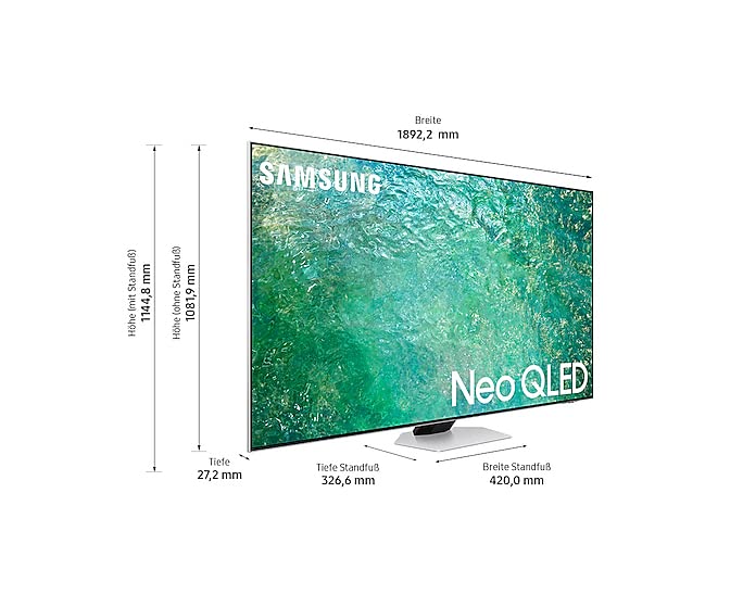 Samsung Neo QLED 4K QN85C 85 Zoll Fernseher, Neo Quantum HDR, Neural Quantum Prozessor 4K, Dolby Atmos, Smart TV (Modell 2023, 85QN85C) – Bild 4