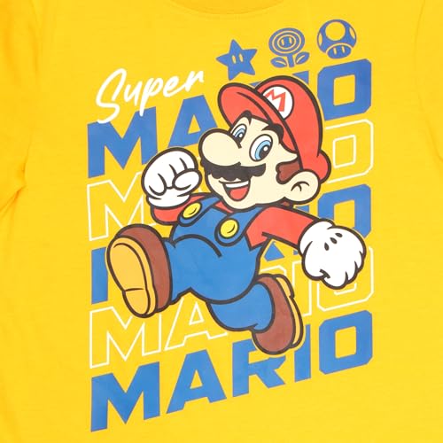Image of Nintendo Super Mario Bros Boys 3-Piece Pants Set - Short Sleeve T-Shirt, Shorts, and Jogger Pants 3-Pack Bundle Set