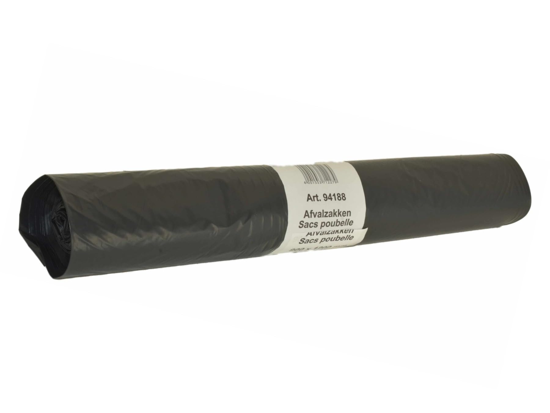 Deiss 200 Abfallsäcke 100 Liter grau-schwarz, 90x120 cm, 10 Rollen Müllsäcke, Müllbeutel, Abfallsack