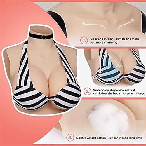 Faux seins réalistes post-mastectomie prothèse silicone confortable bonnet B - 7
