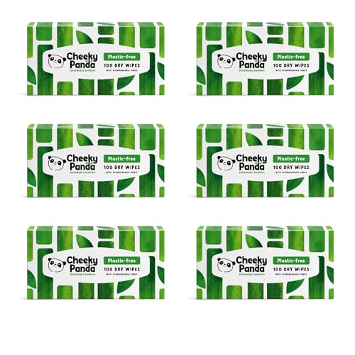 The Cheeky Panda Dry Wipes | Pack of 600 Bamboo Dry Wipes For Adults Personal Care & Babies | Super Soft and Strong