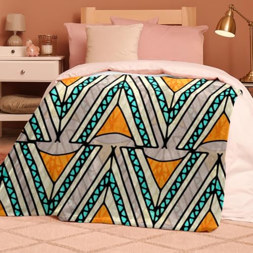 Couverture polaire triangle en microfibre douce pour canapé et lit de dimensions 150x200cm - 8
