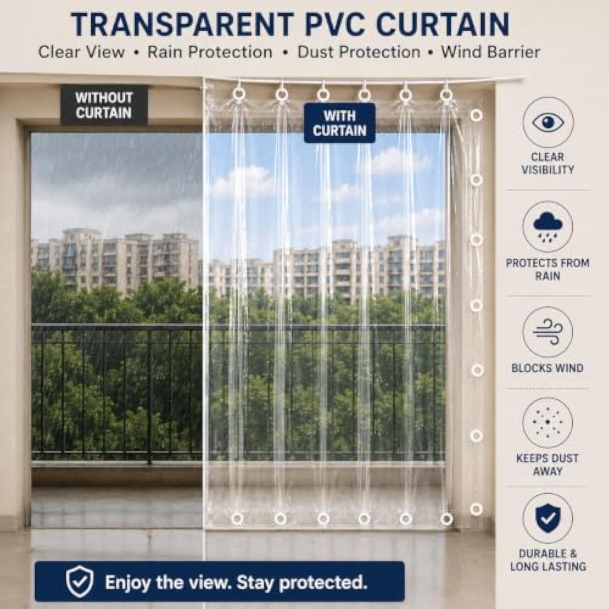 Climate Protect Covers, Transparent PVC Multi-Purpose Curtain