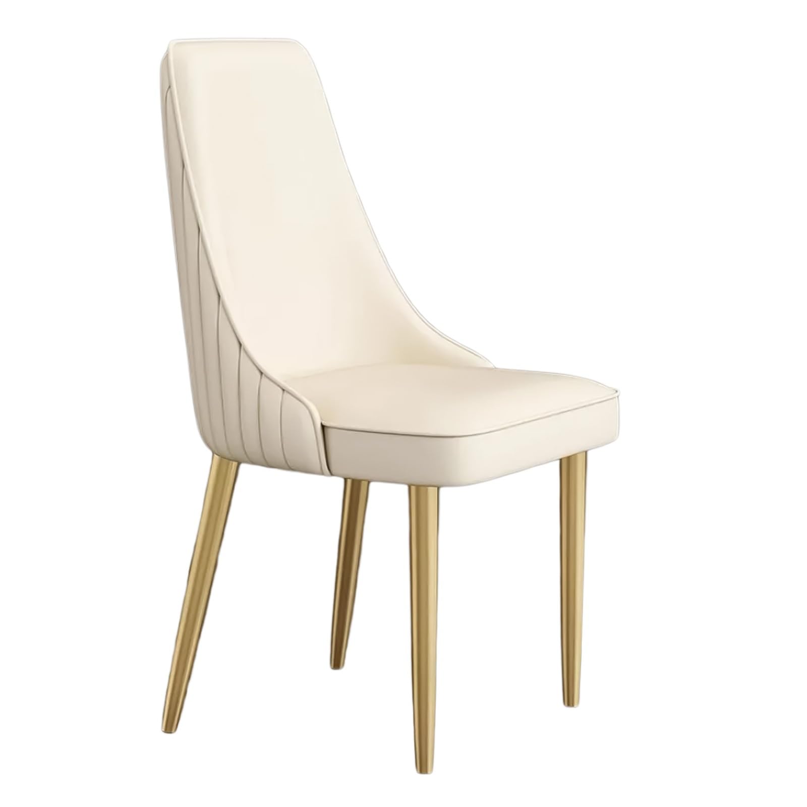 Chaise de salle à manger confortable et rembourrée, pieds métal