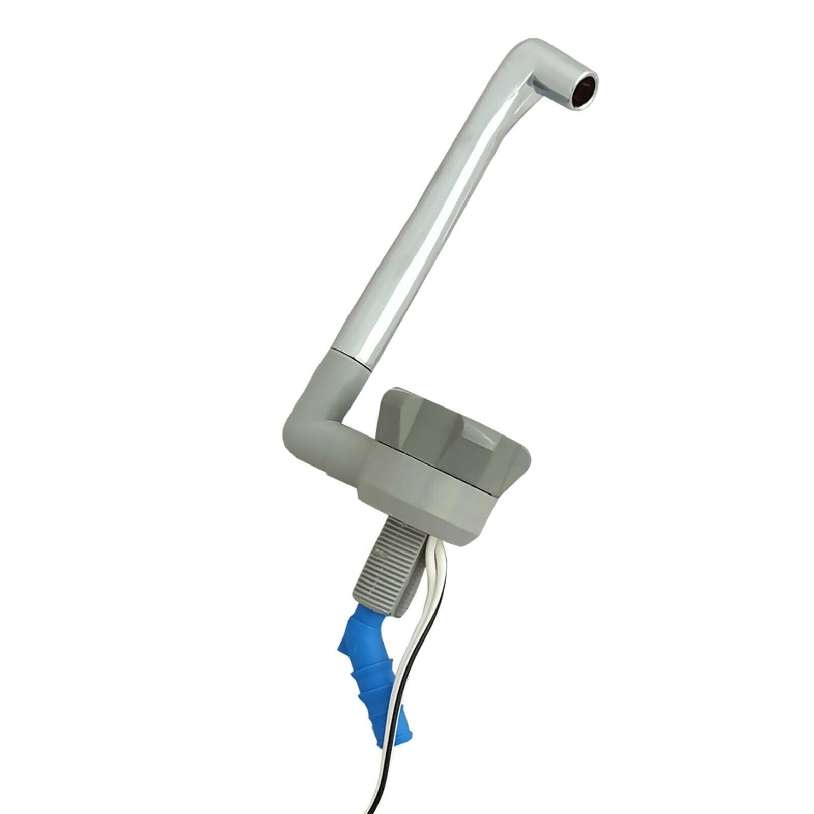 Rubinetto singolo pieghevole per acqua fredda, 12 V, micro interruttore cromato, per caravan, camper, camper o barca