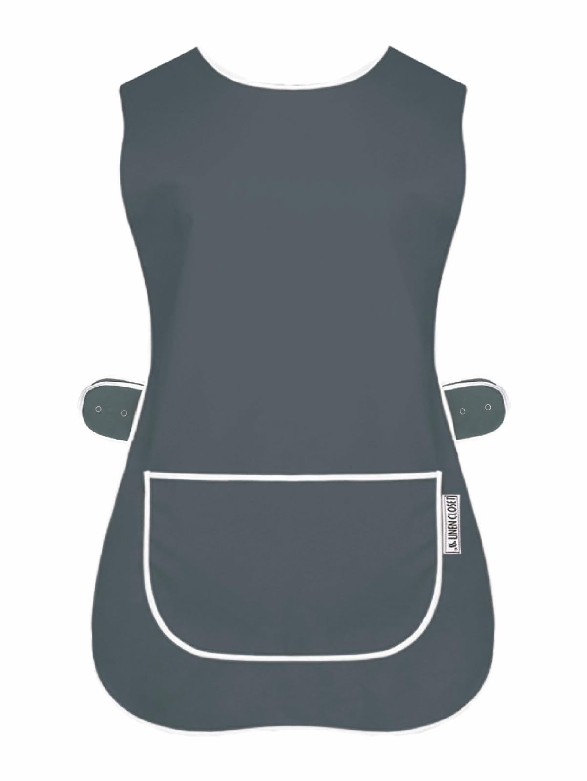 Linen Closet Unisex Grey Womens Tabards With Pockets For Men Ladies Cleaning Catering Chef Kitchen Aprons Hygea Tabard Apron Work Tabards