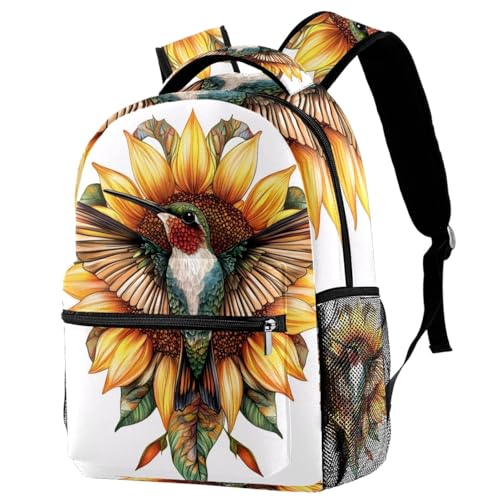 Sac à dos d'école pour filles et garçons avec grand porte-bouteille