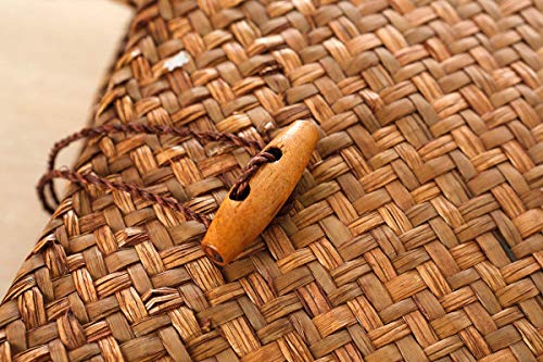 YueLian - Borsa da spiaggia in paglia da donna