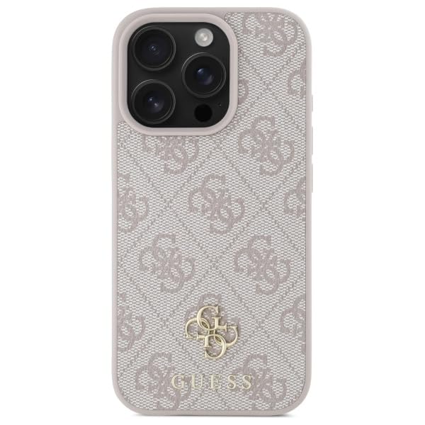 Coque iPhone 16 Pro Max MagSafe rose protection antichoc Guess 4G - 3