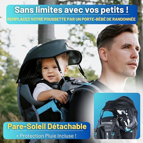 Porte-Bébé Randonnée Confortable DROMADER avec Cadre Pliable Robuste
