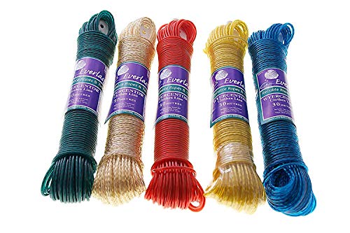 Quality Everlasto 15m 'Wyercentor' Steel Core Clothes/Washing Line 3.5mm Thick - Various Colours (Green)