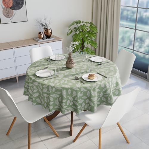 Image of Encasa XO Dining Table Cloth 4 Seater, Printed Tablecloth 57 inch Round