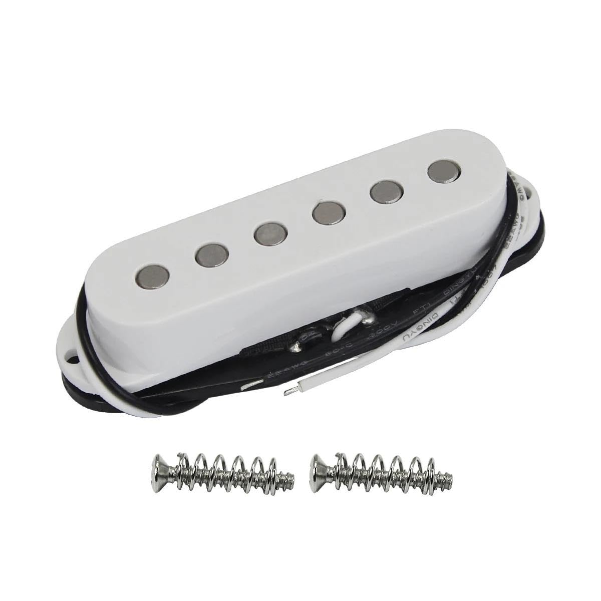 Pastilla De Guitarra Eléctrica Profesional Juego De 3 Pastillas Guitarra Bobina Única Alnico 5 Color | Pastillas de cuello + medio + puente 50/50/52 mm tapa plana para guitarra ST