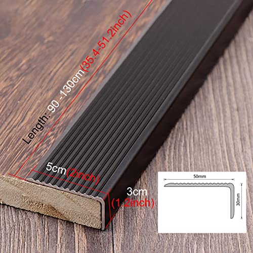 Nez de marche antidérapant aluminium escalier bois béton carrelage maison extérieur 110cm - 3