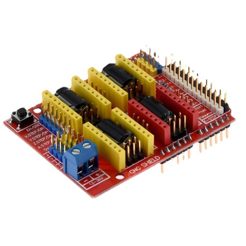 Nema17 4-żyłowy silnik krokowy 17HS4401S + maszyna do grawerowania CNC-Shield V3 + zestaw do drukarki 3D z płytą przedłużającą kontrolera A4988 4-częściowy