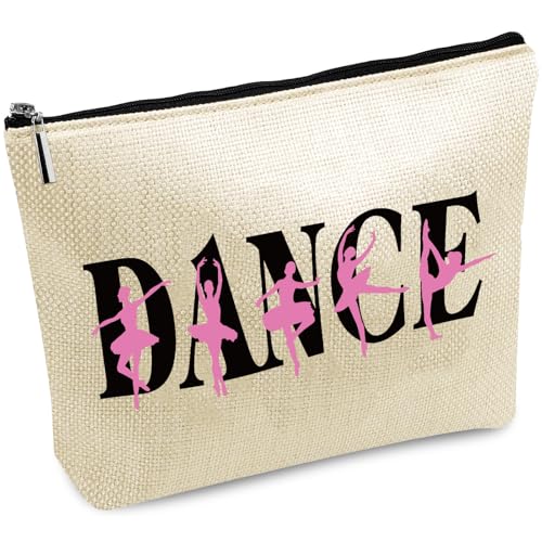 CREATCABIN Borsa da Trucco Danza Borsa da Viaggio Borsa Cosmetici Organizer Riporre I Cosmetici Grande capacità Portatile Lavabile Cerniera Vacanze Spiaggia Palcoscenico Regalo Donne 25x18cm