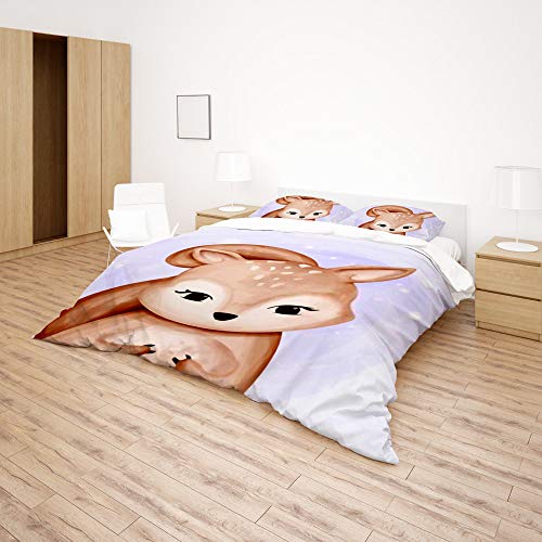 Housse de couette écureuil imprimé haute définition lit jumeau chic - 5