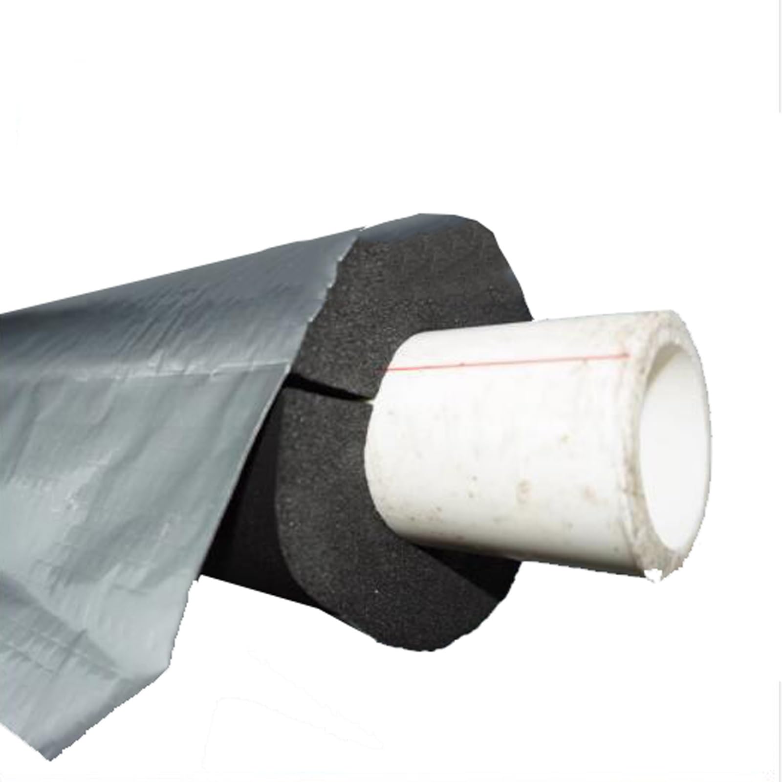 Envoltura Aislante para Tuberías de Agua, Tubo de Espuma de Revestimiento Aislante para Tuberías 50 mm Espesor Anticongelante Retardante de Llama para Acondicionadores de Aire Solares(108.0 mm/4-1/4")