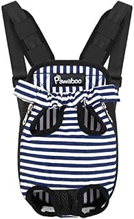 Pawaboo Pet Carrier Backpack, Adjustable Pet Front Cat Dog Carrier Backpack Travel Bag