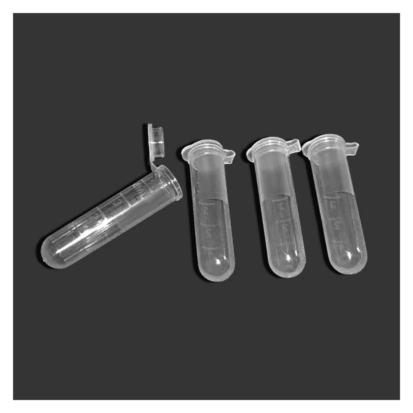 yingyingjia 300 szt. 5 ml mikroprobówka do wirowania probówka fiolka przezroczyste plastikowe fiolki pojemnik zatrzaskowy do przechowywania próbek laboratoryjnych