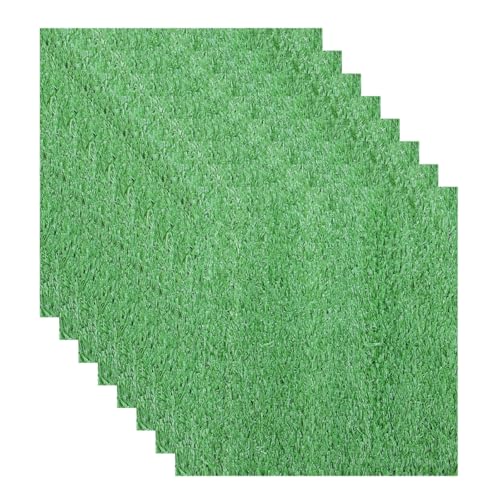 QUARKZMAN 12 Pcs Alfombra De Césped Artificial, 30cm x 30cm x 1.5mm Césped Falso Realista Para Decoración De Jardín Exterior, Patio, Paisaje