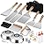 Joyfair 19Pcs Griddle Accessories Kit, Flat Top Grill BBQ Turners with Melting Domes, For Outdoor Camping Teppanyaki, Include Basting Cover, Burger Press, Stainless Steel Spatulas, Scarpers, Carry Bag