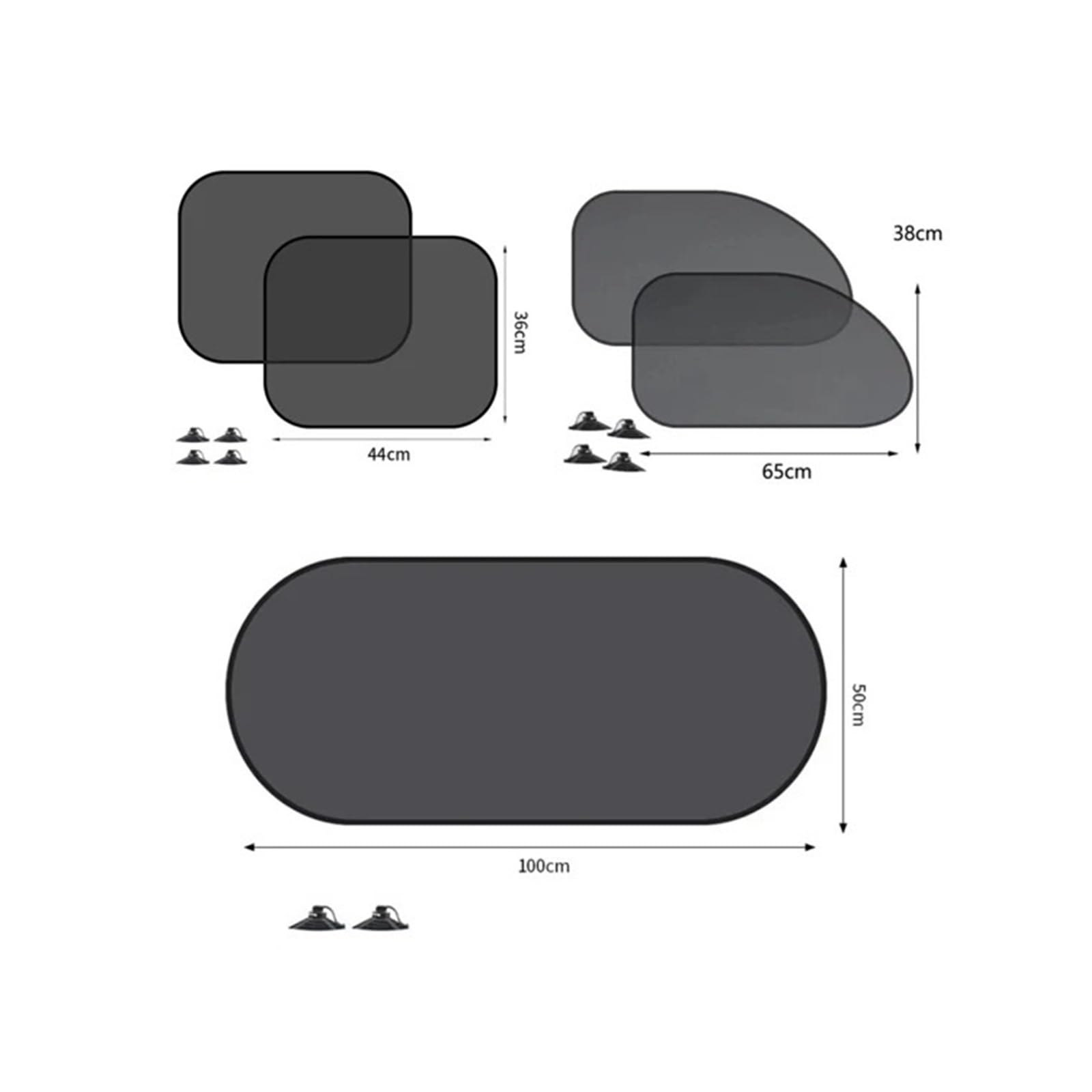 1/2 Uds. Cubierta Tipo Parasol con Ventosa para Ventana De Coche UV