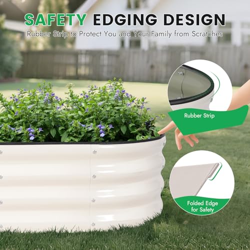 INNO STAGE Verzinktes Hochbeet, Metall, Pflanzkästen für den Außenbereich, für den Anbau von Gemüse, Kräutern, Blumen, Stahlpflanzen, Hochbeet,