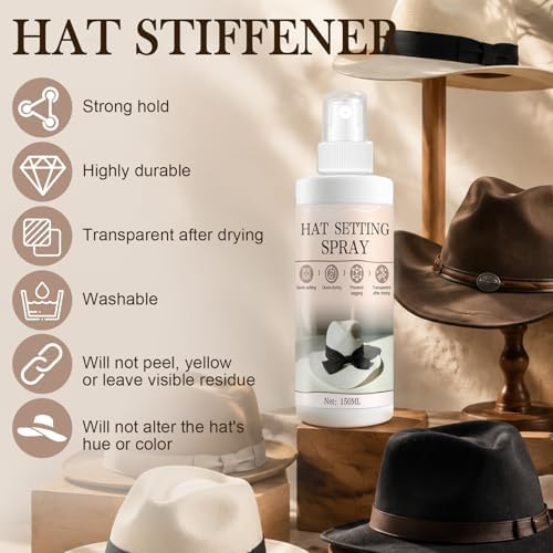 모자 스티프너 스프레이, 스폰지 브러시 포함, 150ml — 사진 2
