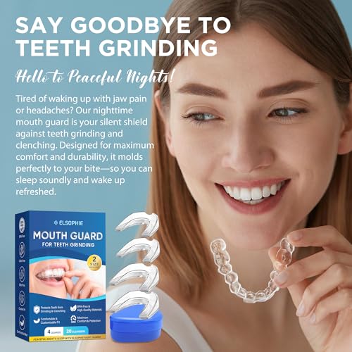 Image of Anti Grinding Guard, Mouth Guard for Grinding Teeth at Night, Mouth Guard for Sleeping, Perfect fit for Nighttime Protection, Reusable Mouthguard for Adults 4 Pack