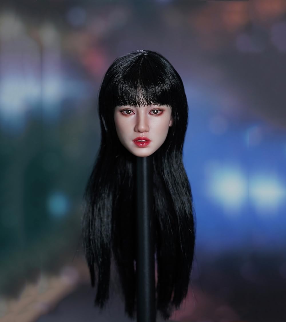 Tête de peau sculptée 1/6 pour photographie de figurine asiatique de collection