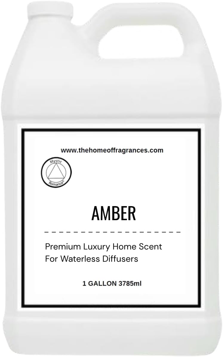 Mystic Romance Amber Gallon Aroma Oil – Oil Diffuser Air Freshener for Home, Essential Oil Diffuser Fragrance, Diffusers for Home & Apartment Essentials, Bathroom & Living Room Decor Scent (Gallon)