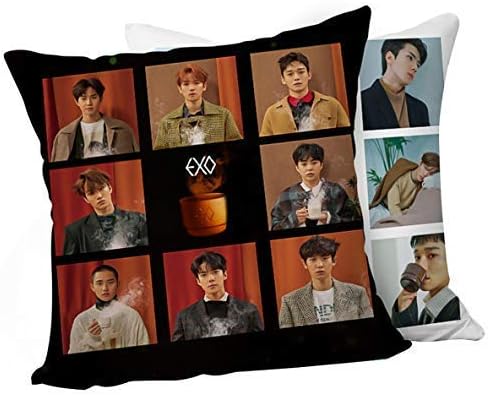 YuzhouGJ Value-for-money Home Decoration Kpop EXO New Album Series Double Sided Pillow Case Cute Character Print Cushion Cover Hot Gift for Fans (None DPW828)