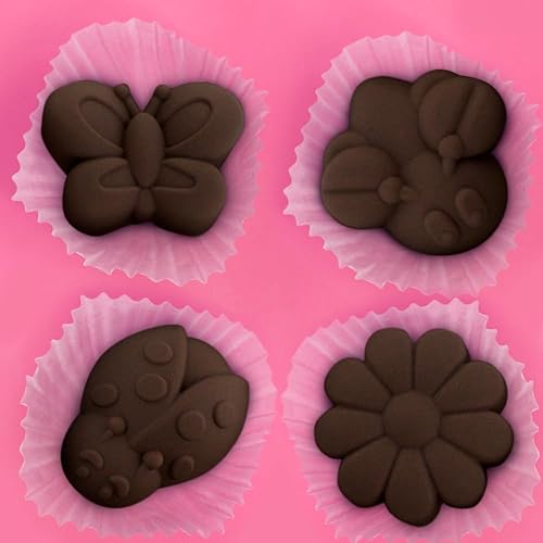 Miniatura 4 de 2 paquetes de 8 cavidades de silicona 3D de silicona para tartas de insectos con forma de mariquita, moldes para hornear pasteles para bricolaje