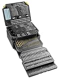 K Tool International Drill Bit Set Portable Tool Storage 326 Piece Set Drill Accessories with Case,...