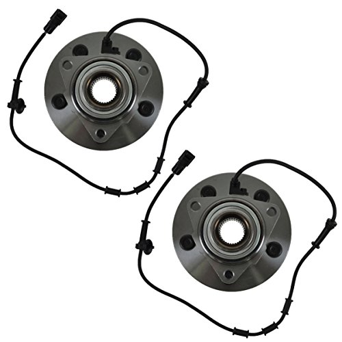 Image of TRQ 2 Piece Front Wheel Bearing & Hub Assembly Set Compatible with 2002-2005 Dodge Ram 1500