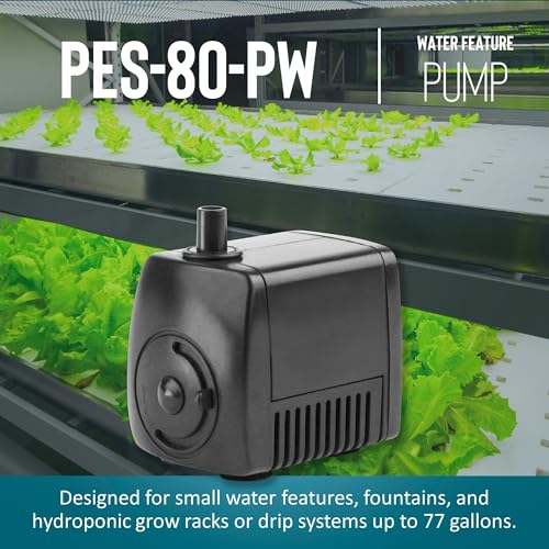 Image of Little Giant PES-80-PW 115-Volt, 77 GPH Magnetic Drive Fountain Pump with 6-Ft. Cord, Black, 566714