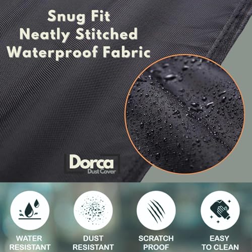 Image of Dorca Dustproof & Waterproof Monitor Cover for iMac 24-inch (2021 /2023 /2024) - Premium All-in-One Desktop Computer Dust Protector | Scratch-Resistant Fabric | Perfect Fit for Apple iMac M1 /M3 - Black