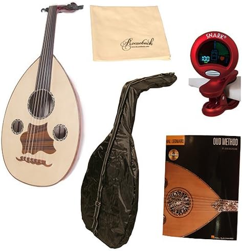 Deluxe Egyptian Oud Padouk Package w/Gig Bag, Book, Tuner and Polishing Cloth