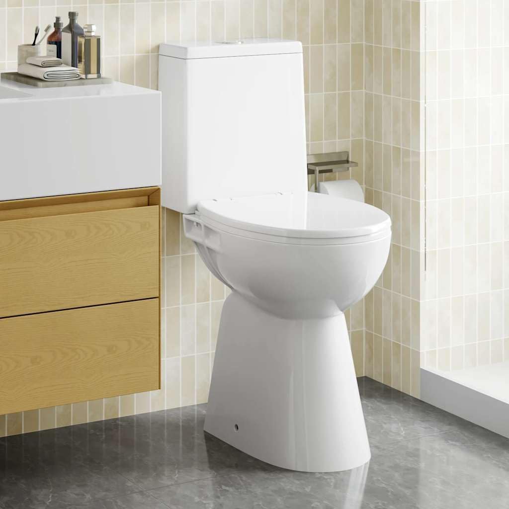 Genérico Inodoro sin Borde, 7 cm Altura Extra, Cierre Suave, cerámica,Bricolaje,Fontanería,Piezas para fontanería,Baños y bidés,Baños,145779