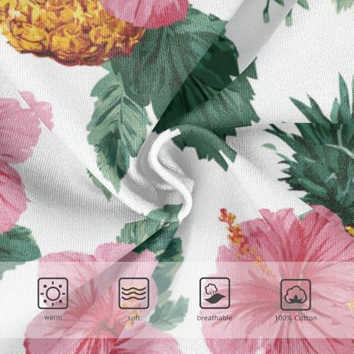 Wusikd Pineapple Hibiscus Boys' Underwear Cotton Flowers Boys Briefs Soft Toddler Underwear 2T3