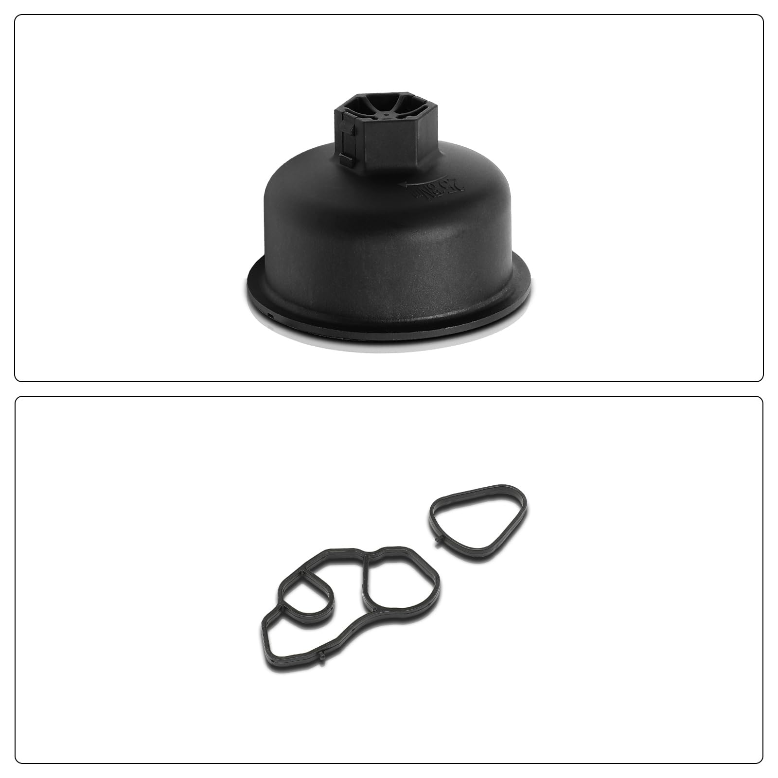Frankberg Obudowa filtra oleju, pojemnik na olej z uszczelką, kompatybilny z Min.i R56 1,4L-1,6 l 2006-2013 Min.i Cabriolet R57 1,6 l 2007-2015 Replace# 11428643757