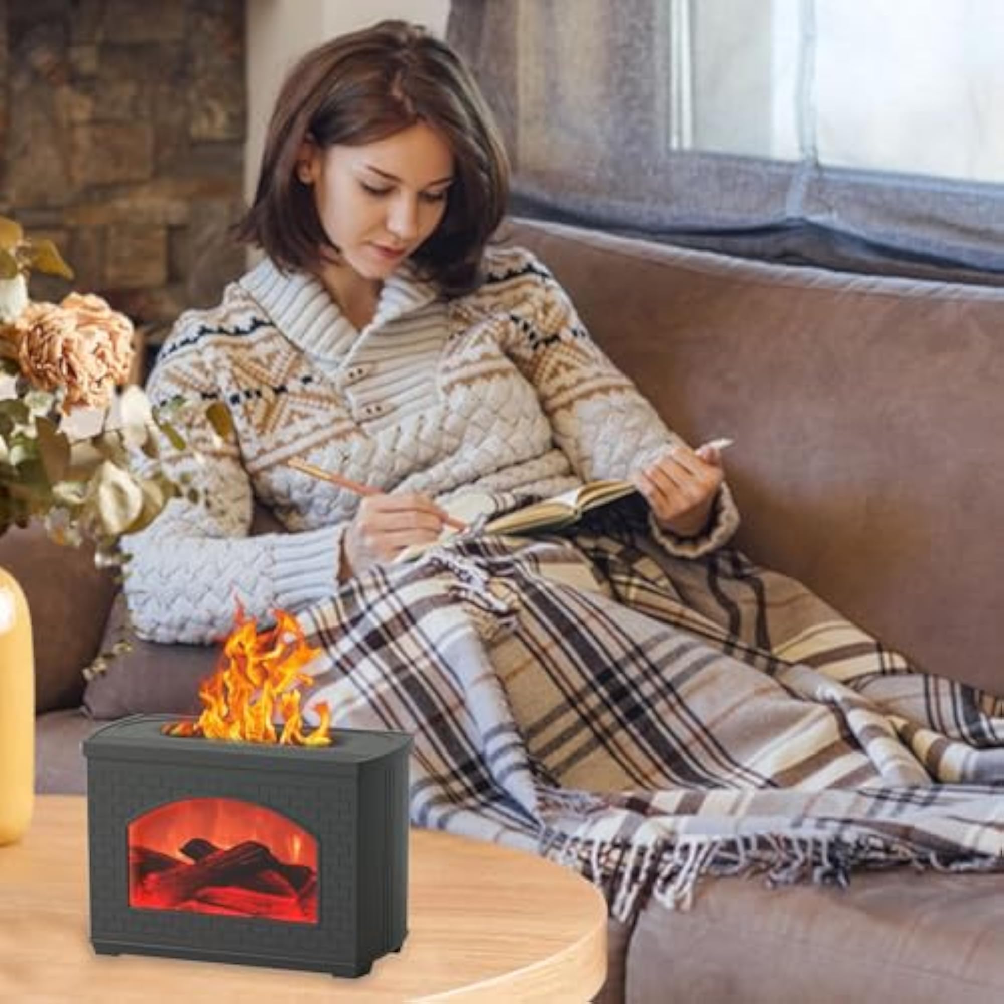 Flame Humidifier & Air Diffuser for Large Rooms